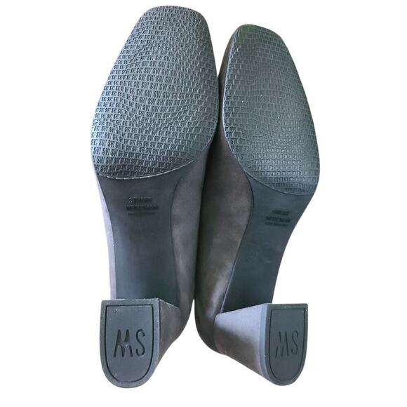 Stuart Weitzman Mary Gray Suede Block Heels Pumps Shoes Women's Size 9.5 M - Picture 6 of 7